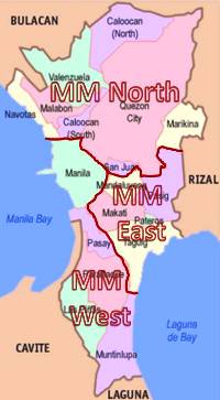 Zones of Pest Control Operations in Metro Manila