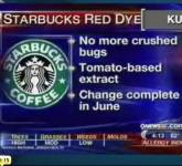 Starbucks cochineal dye news